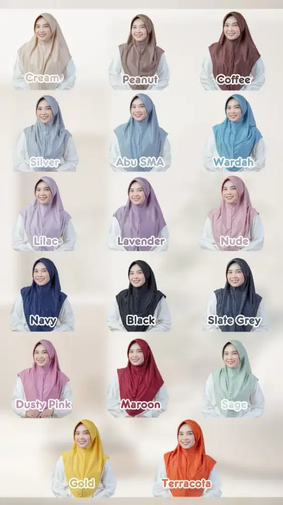 Bergo Hamidah Hyget Balone - Bergo Syar'i Polos Nyaman