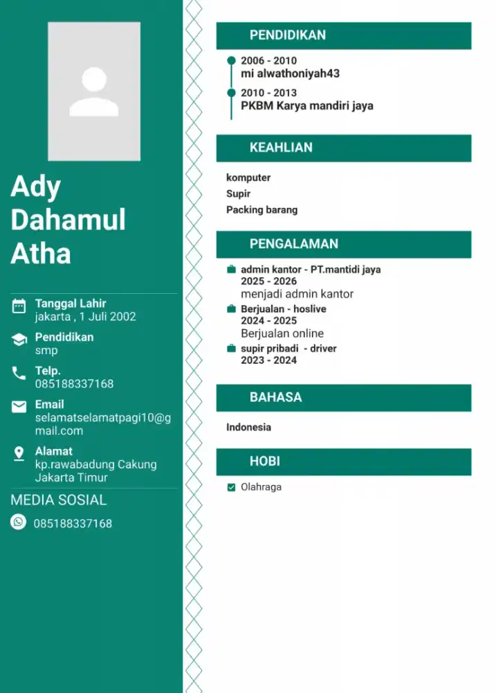 Bismillah mencari pekerjaan