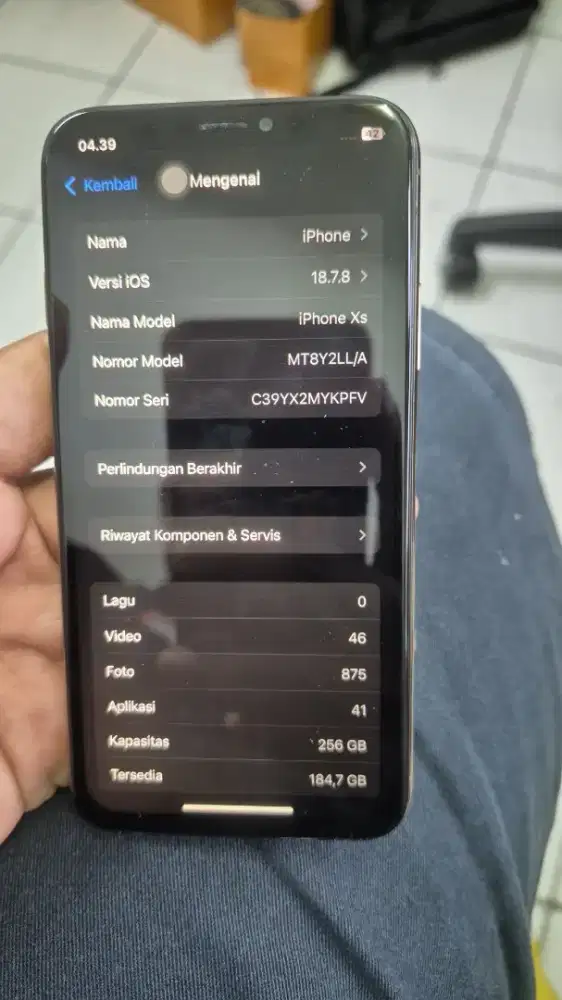Iphone XS 256gb batangan minus