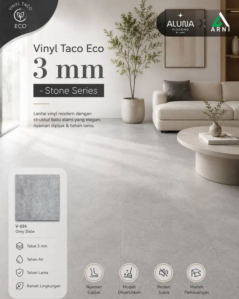 Vinyl Flooring Taco Echo Series Tebal 3mm | Vinyl Lantai Motif Wood |