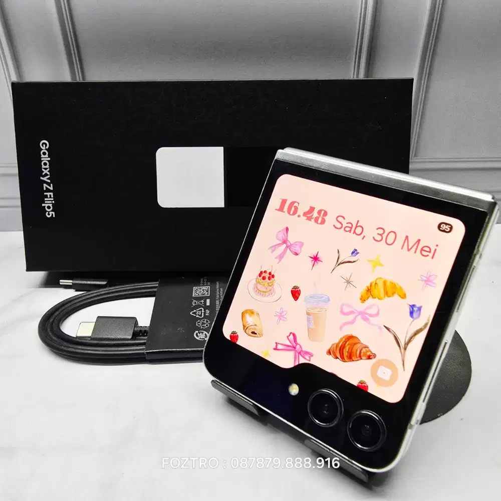 Samsung Galaxy Z Flip 5 8/256GB White SEIN Resmi Fullset No Minus