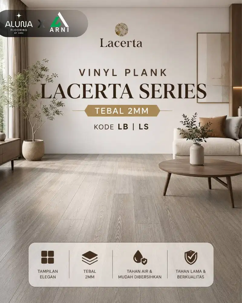 Vinyl Plank Lacerta Series Tebal 2mm | Vinyl Lantai Motif Wood |