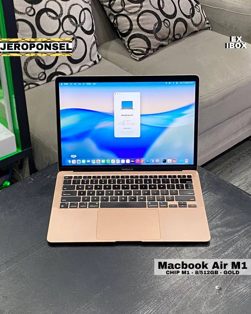 MACBOOK AIR M1 512GB GOLD EX IBOX CC 62 BH 89% ADA MINUS