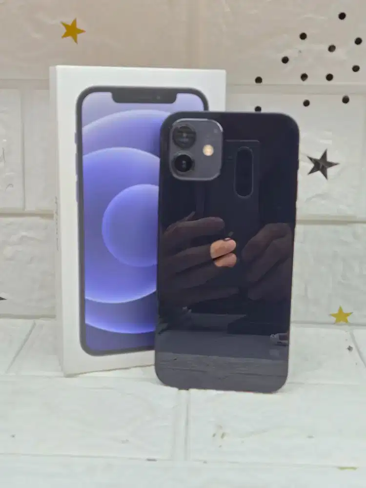 Iphone 12 black 128gb second resmi