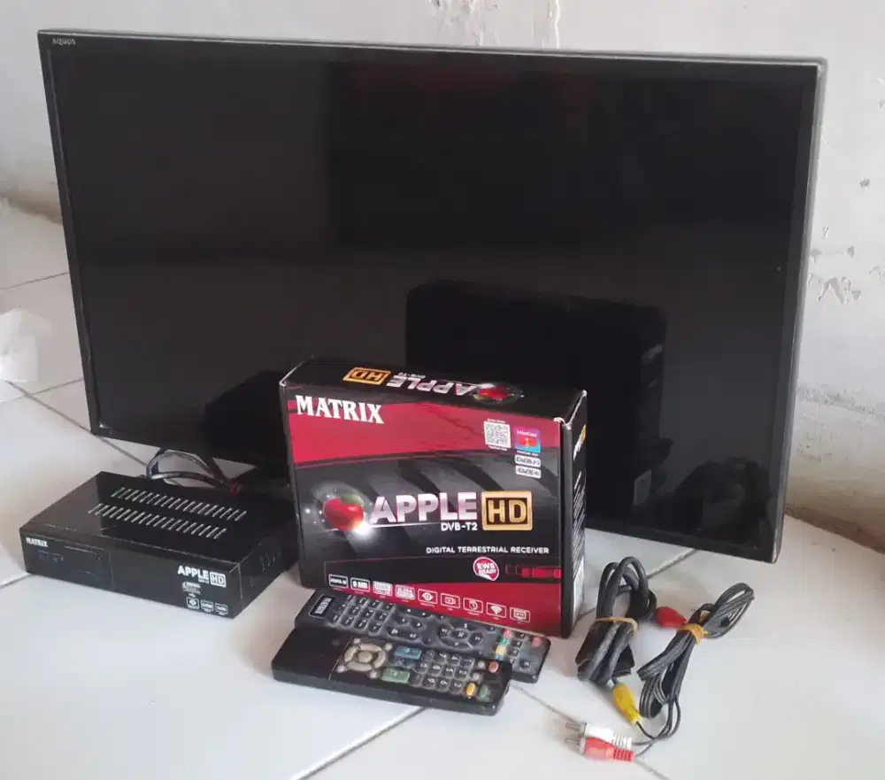 JUAL TV SHARP 24 FREE SET TOP BOX