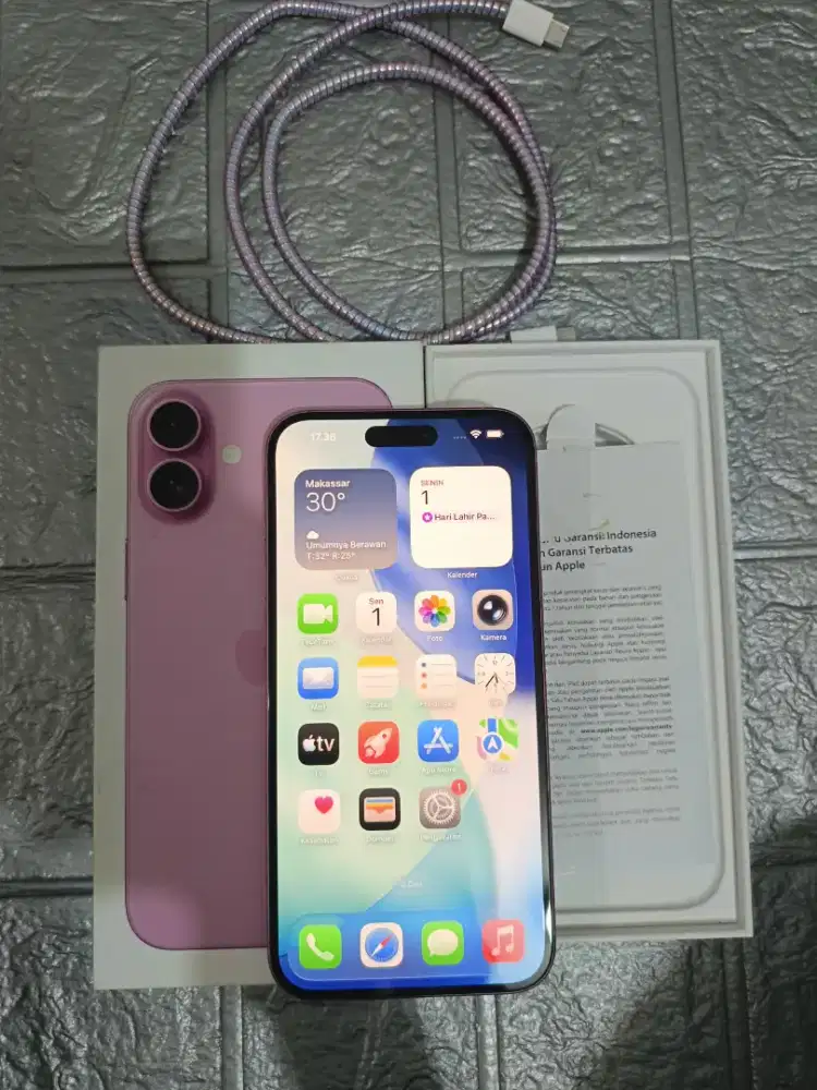 IPhone 16 plus 128gb IBox Pink Mulus Normal