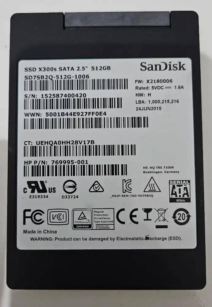 SSD SATA 512 GB SANDISK