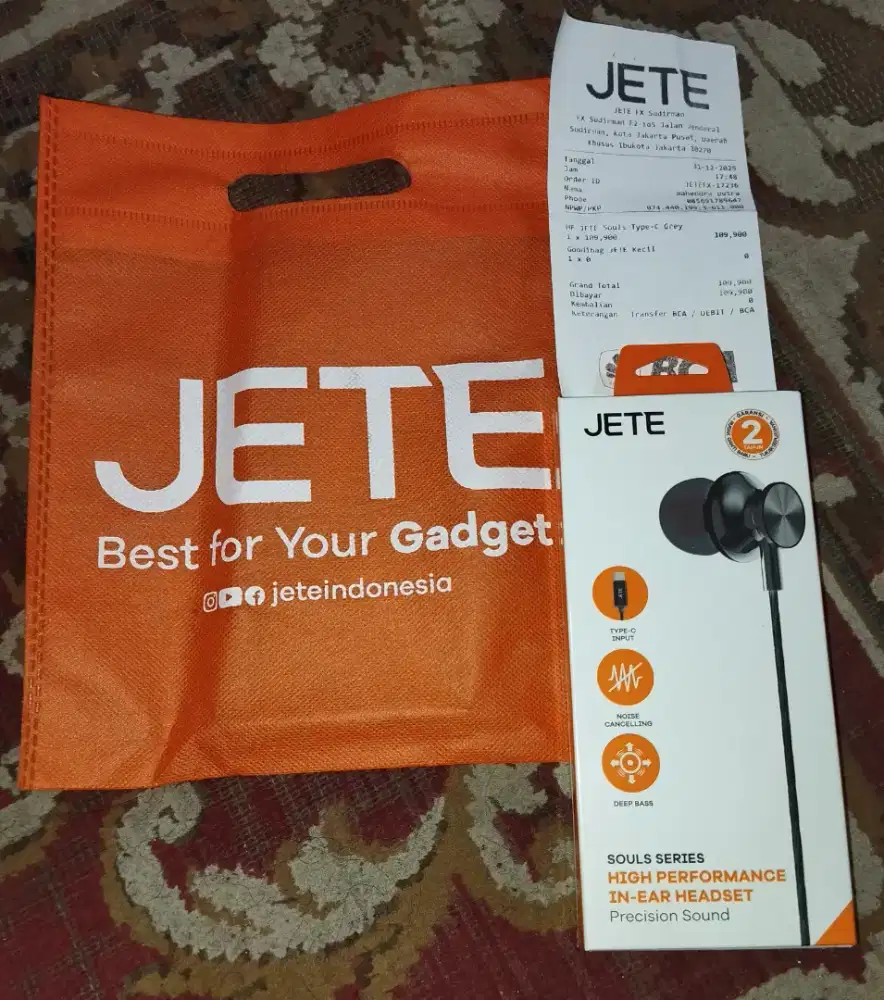 HEADSET JETE SOULS TYPE C BARU GARANSI RESMI