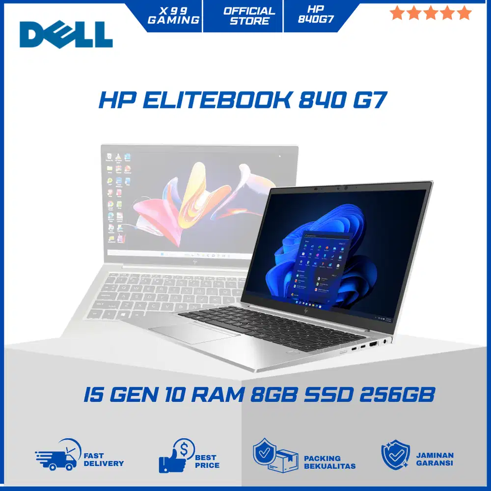 Laptop HP 840 i5 Gen 10th ram 8GB Ssd 256gb Layar 14inch Touchsreen