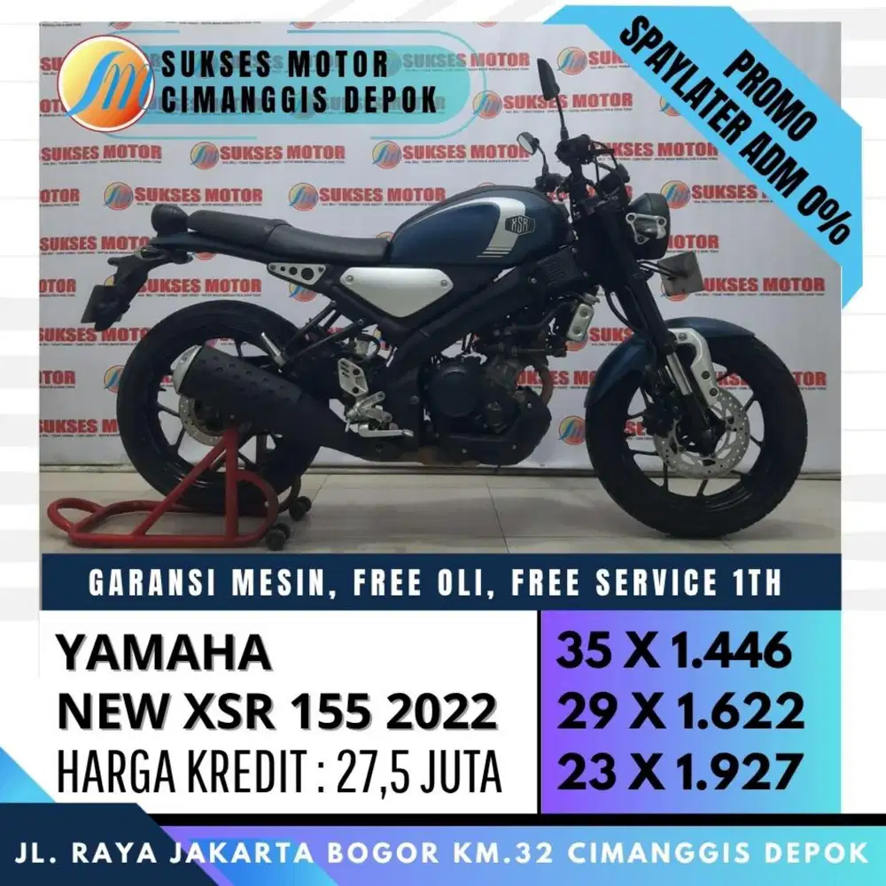 YAMAHA XSR 155 2022 PAYMENT CASH KREDIT CC/PAYLATER UNIT BERGARANSI