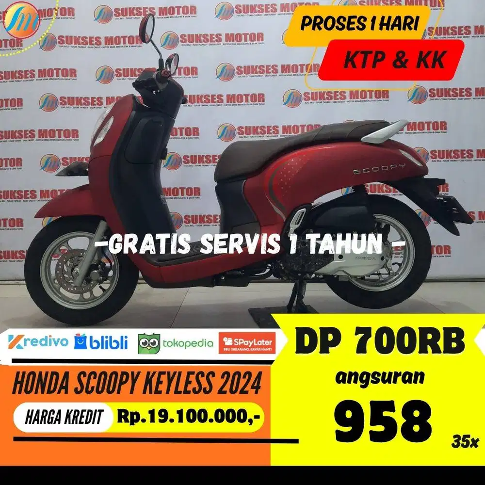 HONDA SCOOPY KEYLESS 2024 KREDIT DP PROMO 700RIBU ANGSURAN RINGAN