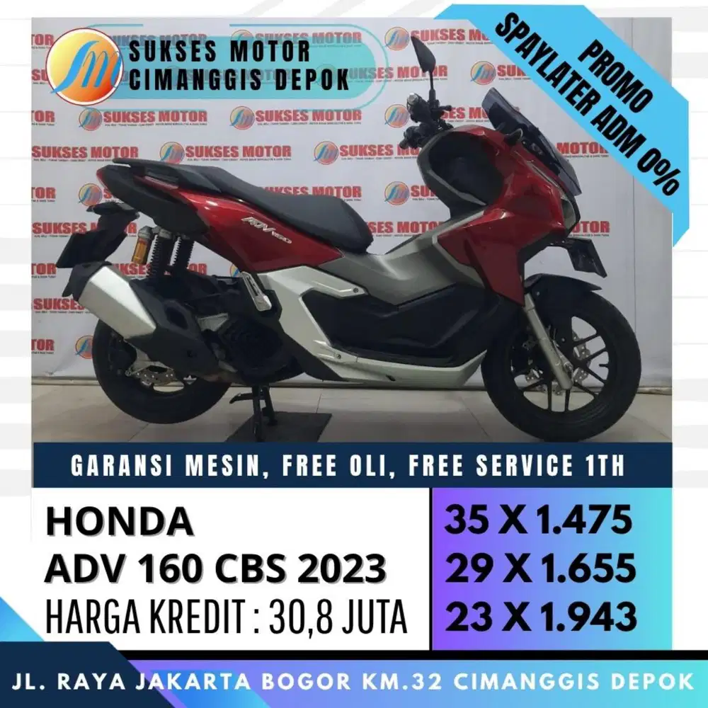 NEW ADV 160 CBS 2023 PAYMENT CASH KREDIT CC/PAYLATER UNIT BERGARANSI