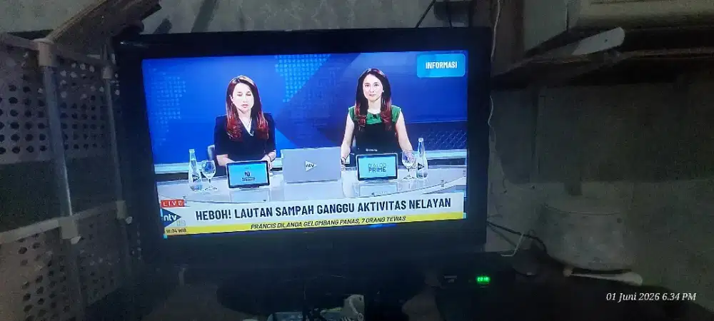 Dijual tv Led + set box