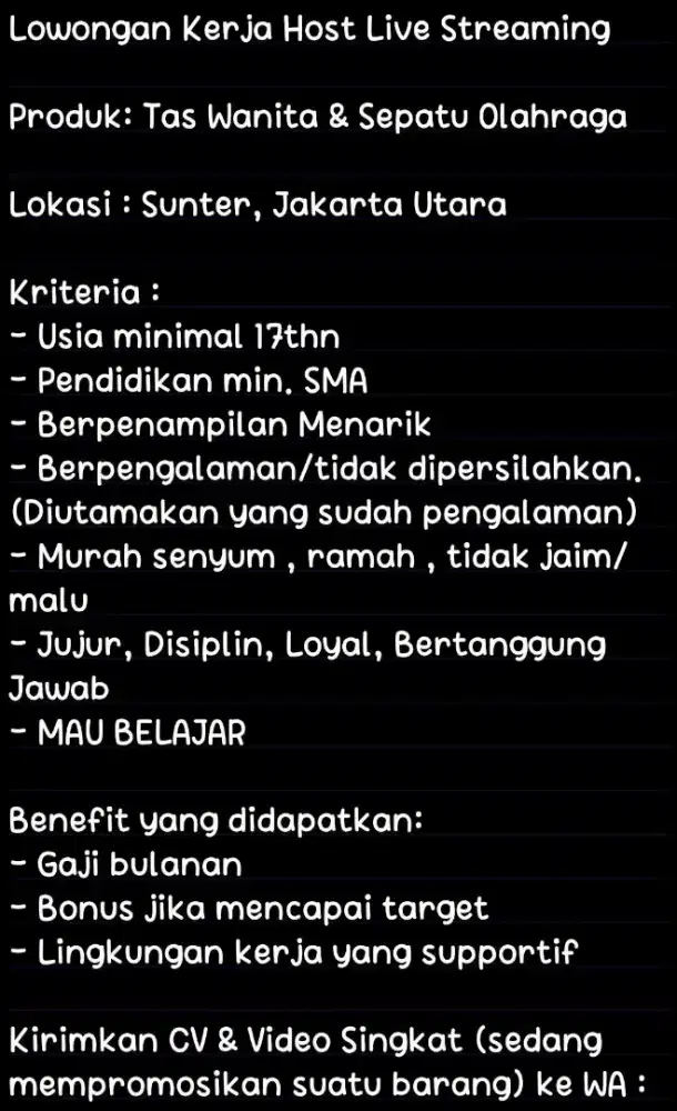 Loker host live streaming
