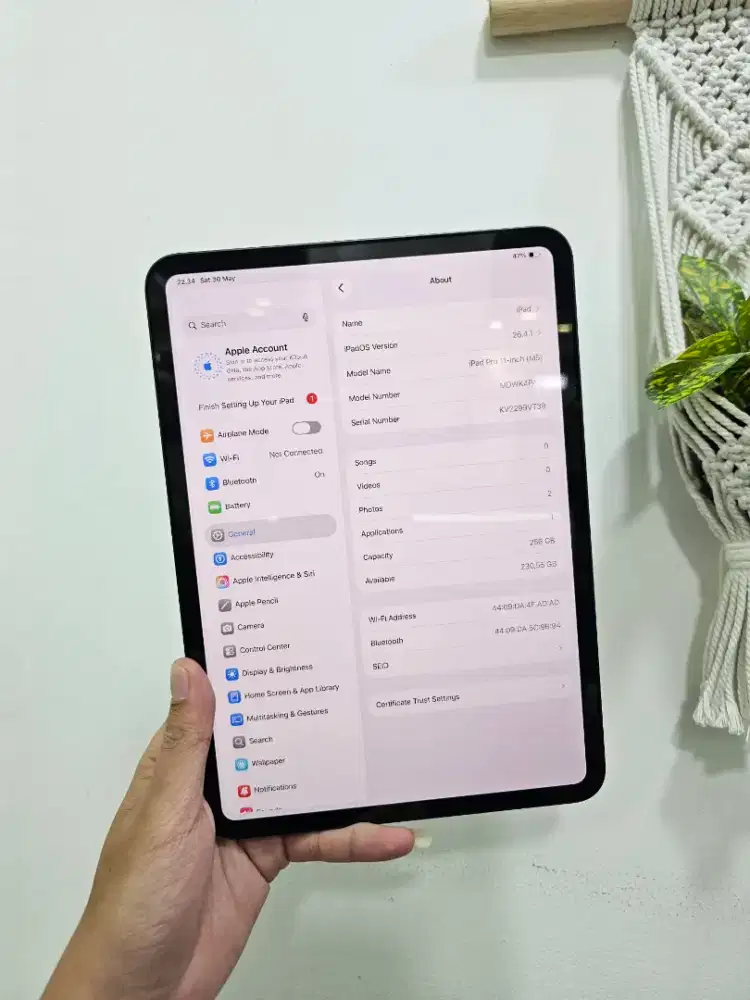 Ipad pro 11 inch M5 256 wifi only ibox garansi panjang 04/2027