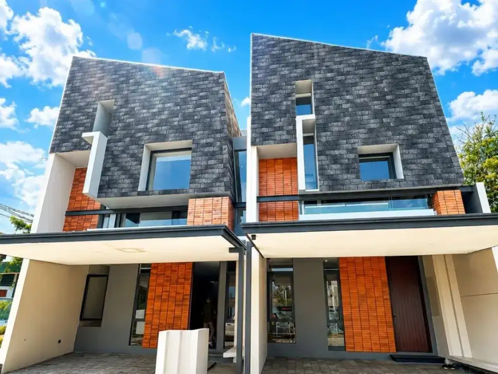 Rumah Tropis Modern 2 Lantai Nempel Jagakarsa