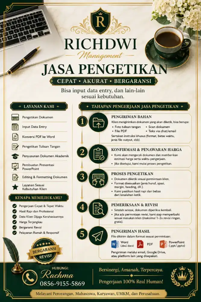 Jasa Pengetikan Bergaransi