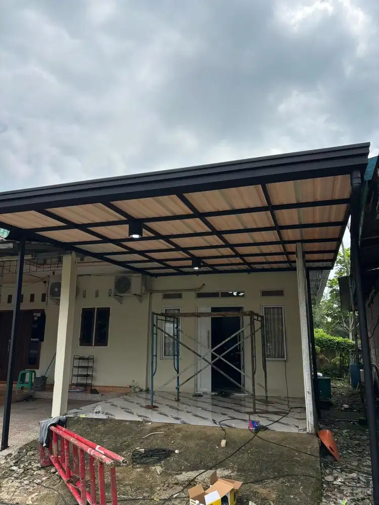 Pemasangan kanopi minimalis