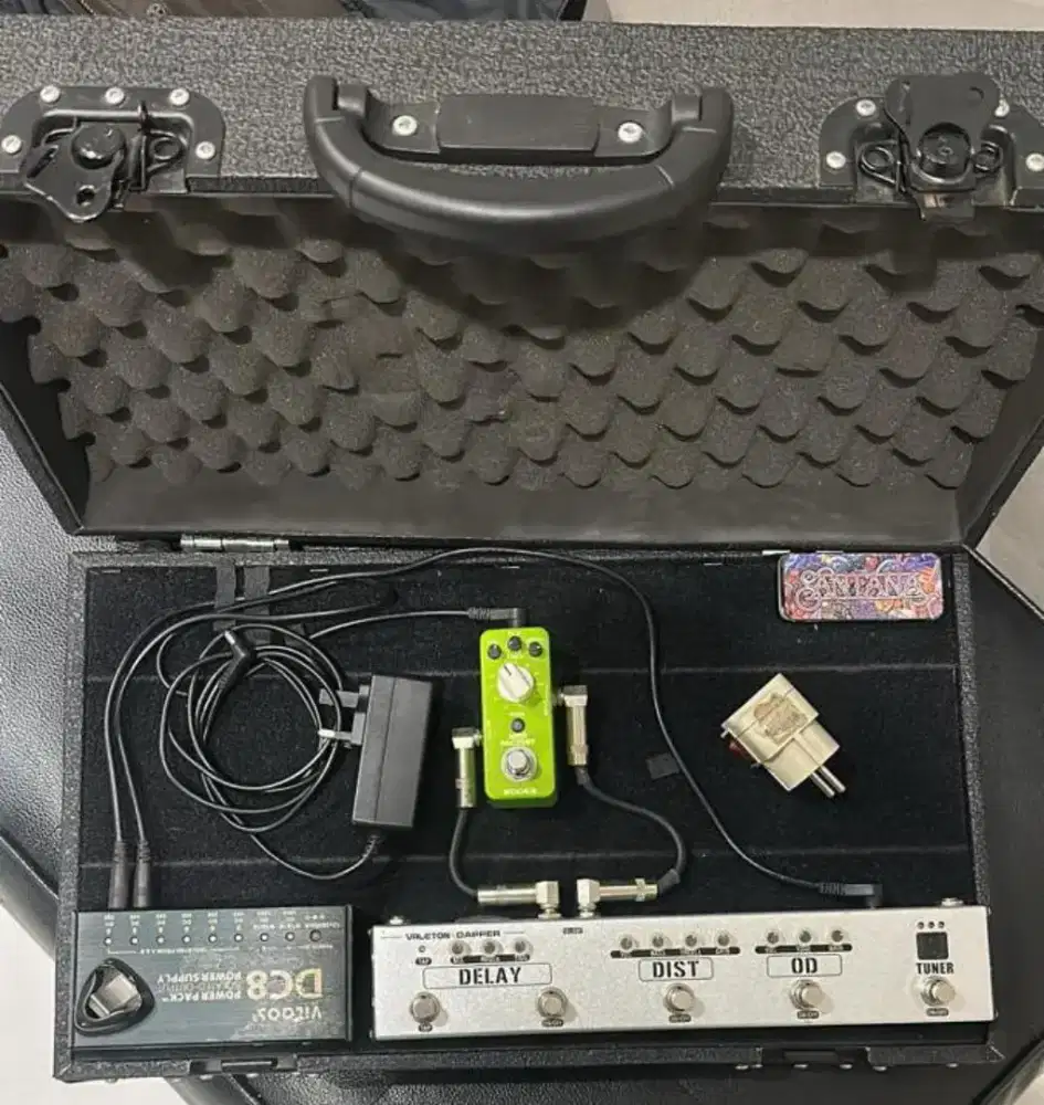 stompbox valeton dapper, moer factory,power supply vitoos dc8,hardcase