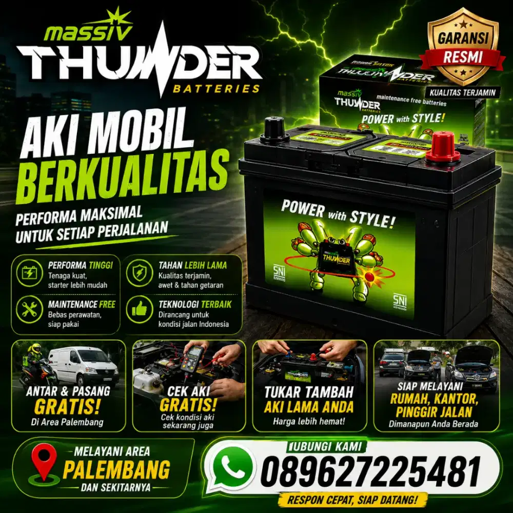 Ganti Aki Mobil Panggilan Palembang - Cek Aki Gratis & Bergaransi