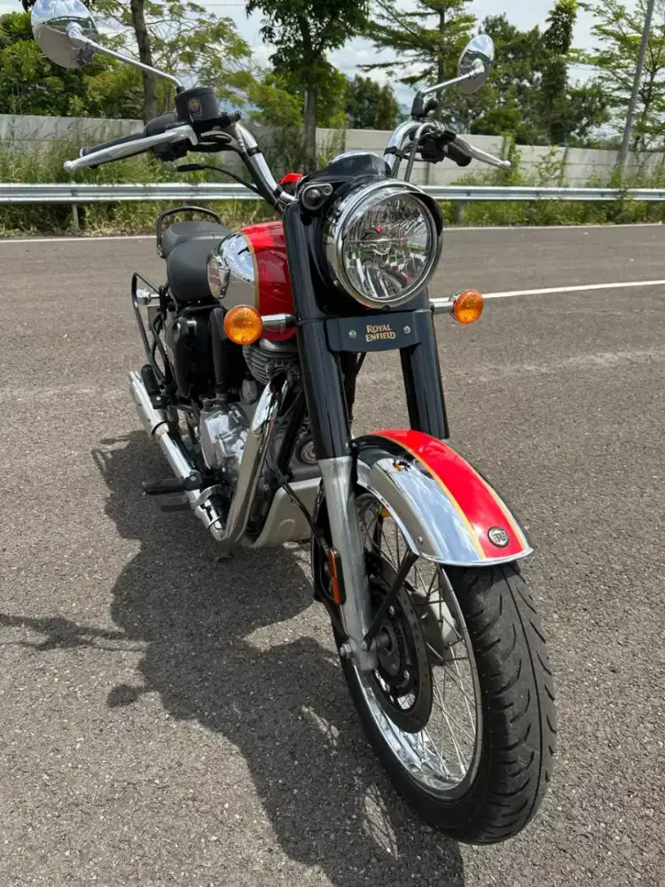 RE classic 350 reborn warna red chrome