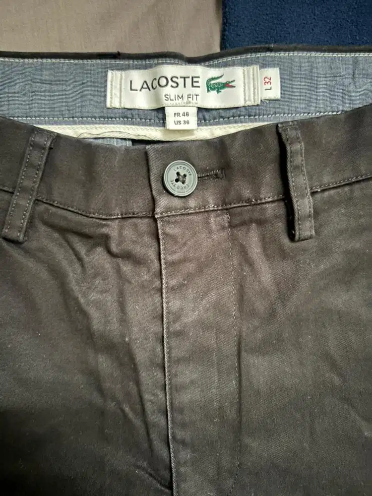 Celana Chino Lacoste Slim Fit Black – Size 32(Original bukan KW)