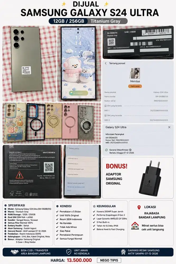 JUAL SANTAI SAMSUNG GALAXY S24 ULTRA