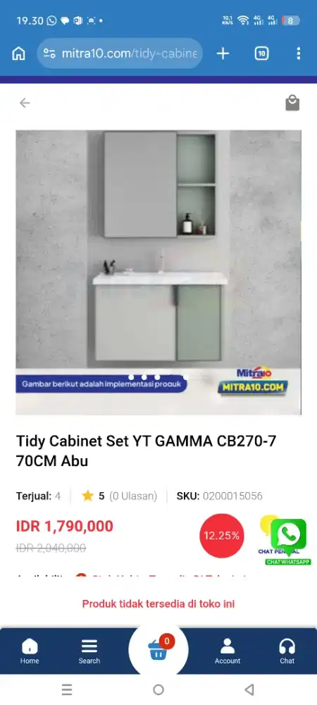 Wastafel dan kabinet mitra10