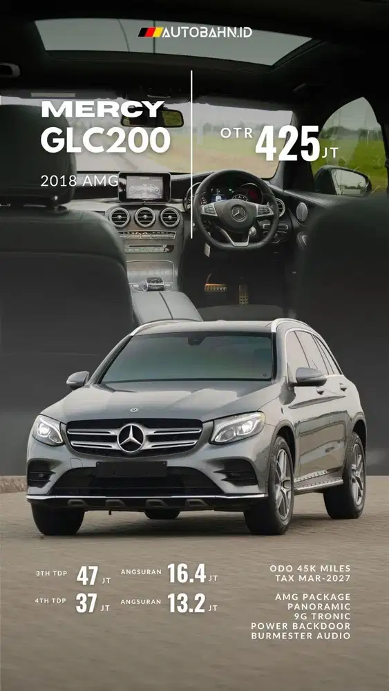 Silent Wealth! Mercedes Benz GLC200 AMG 2018 Pano Warranty! 320i e300