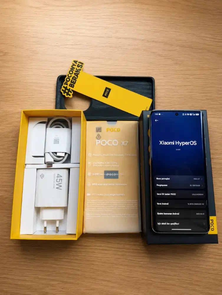 Poco X7 5G , 8/256, silver like new banget, 1 bulan jarang pakai