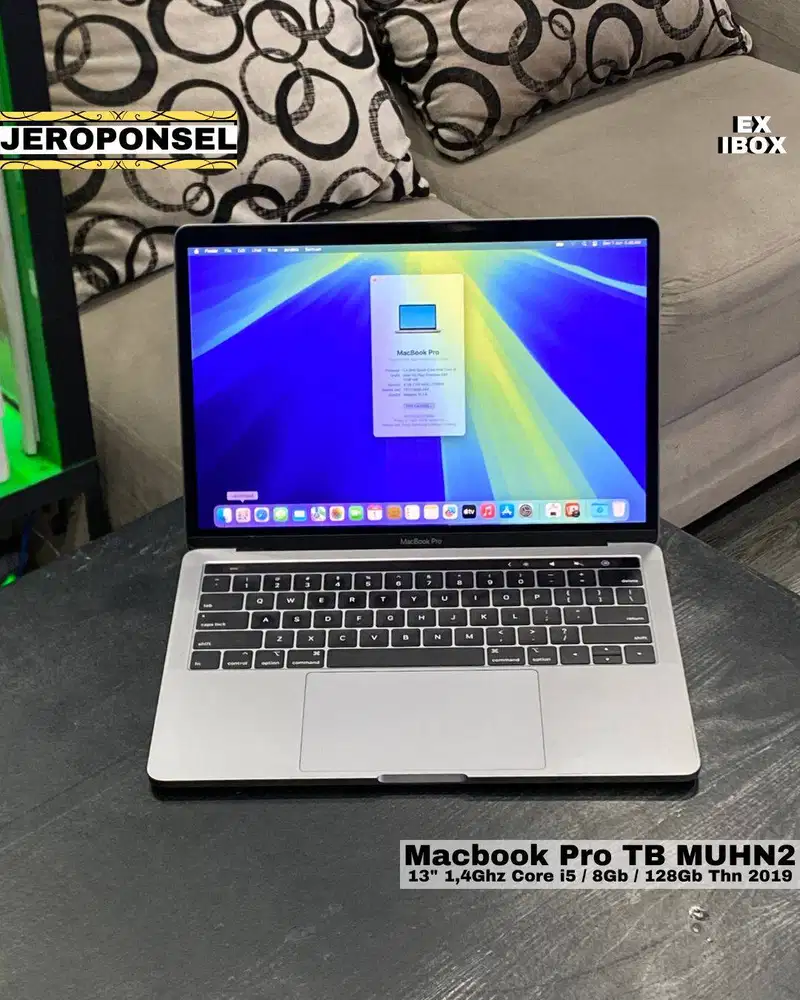 MACBOOK PRO 2019 13” i5 8/128GB GRAY EX IBOX MULUS ORIGINAL GARANSI
