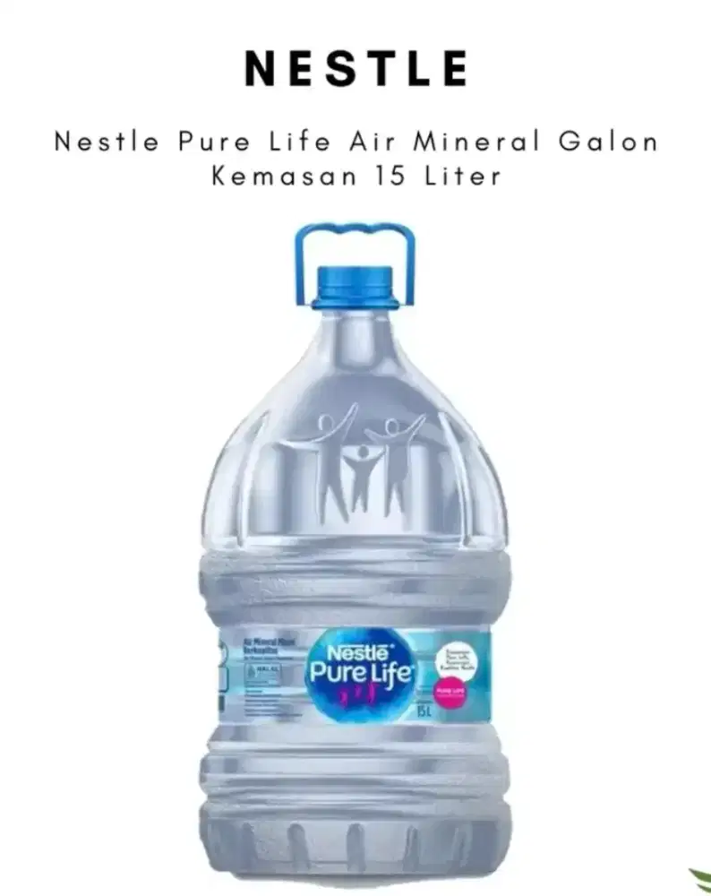Nestle Pure Life Air Mineral Galon Kemasan 15 Liter