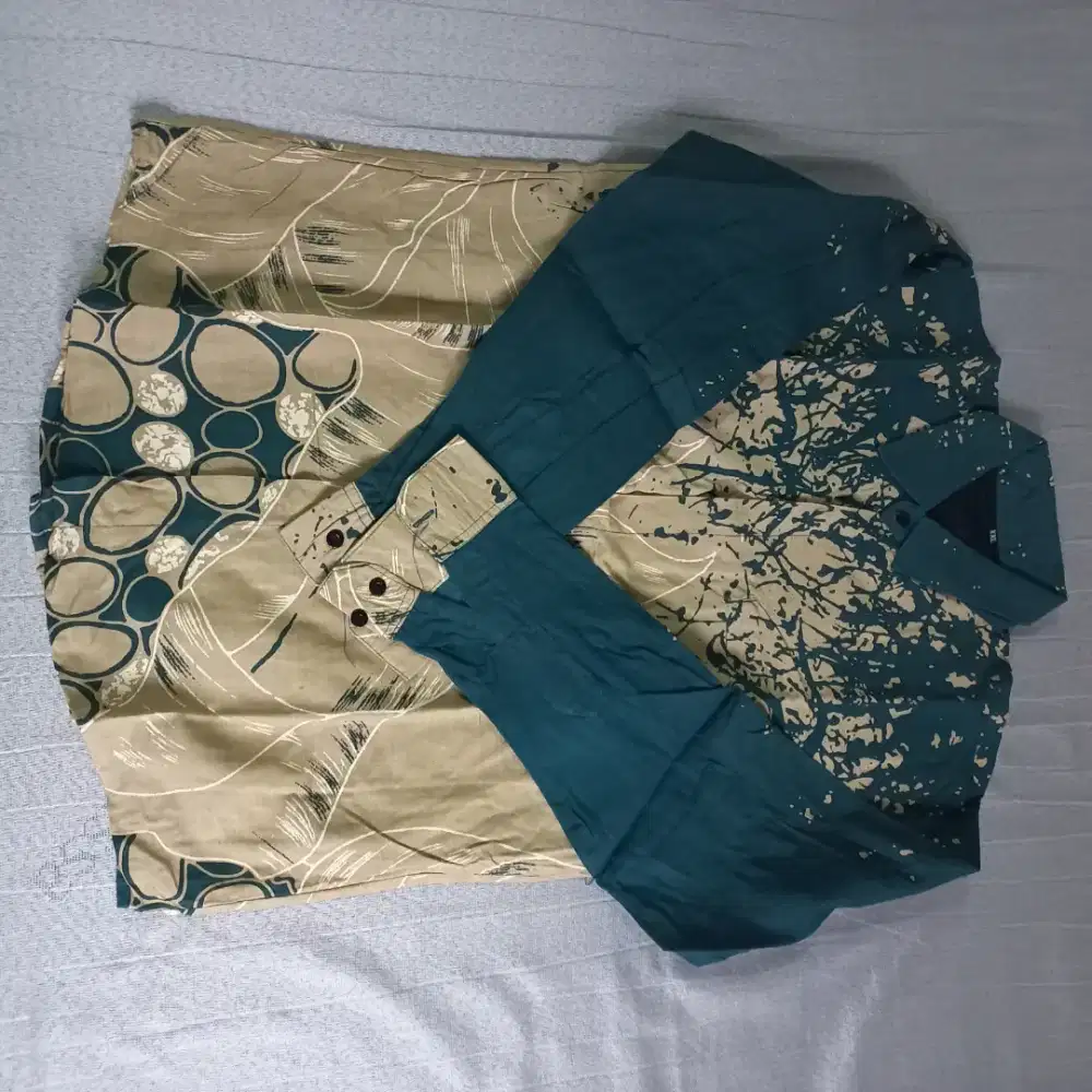 Kemeja batik mulus ijo