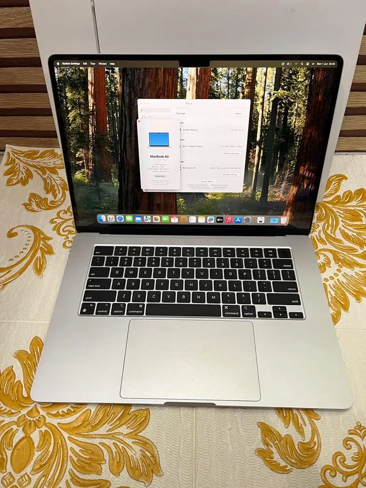 Macbook Air 15 inch M3 16/512GB Second Fullset EX IBOX
