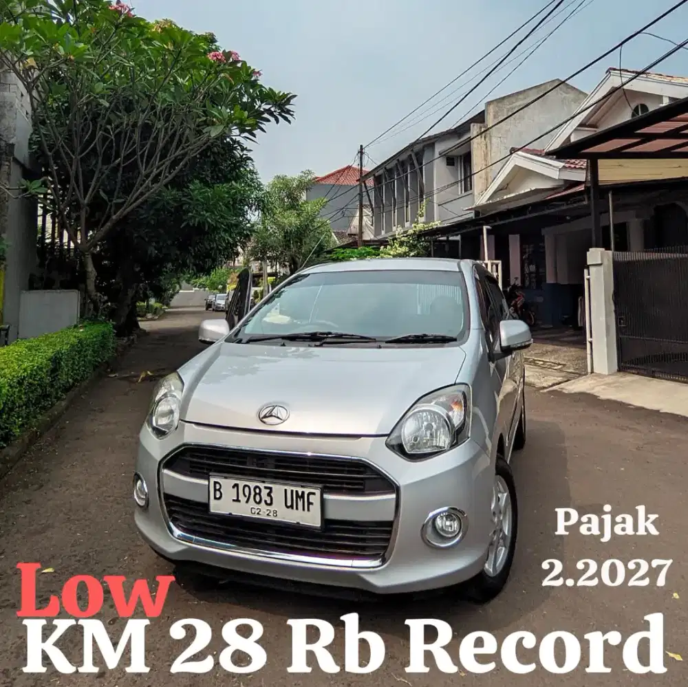 Ayla X MT Low Km 27rb Record Terawat Rapi Body Ori Pajak Panjang Cash