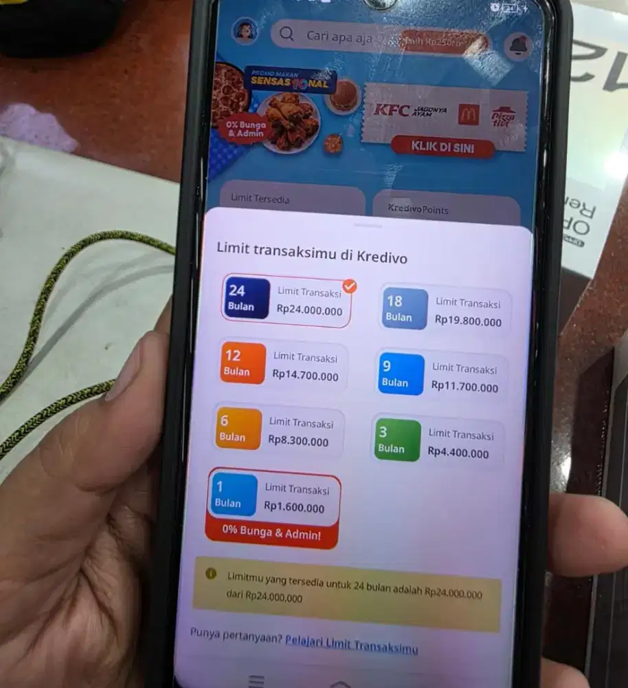 Kredit bunga ringan tanpa DP