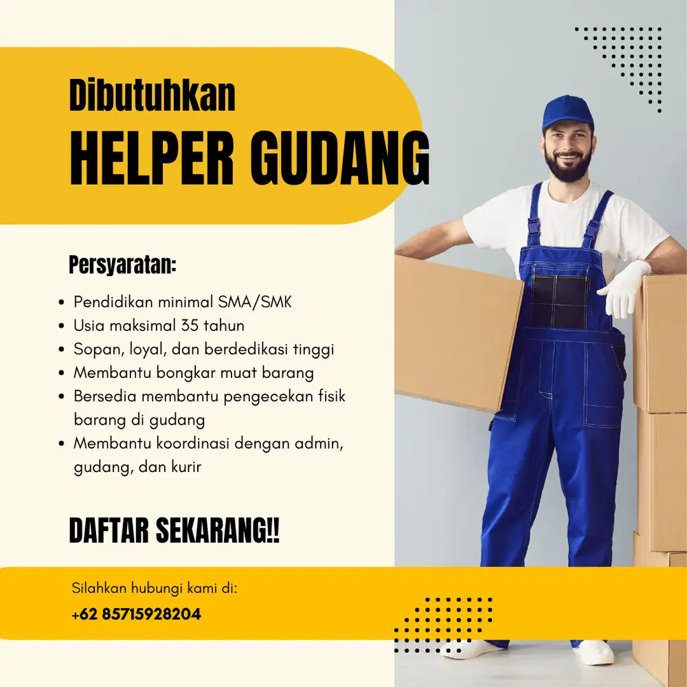 Helper Gudang - Tangerang