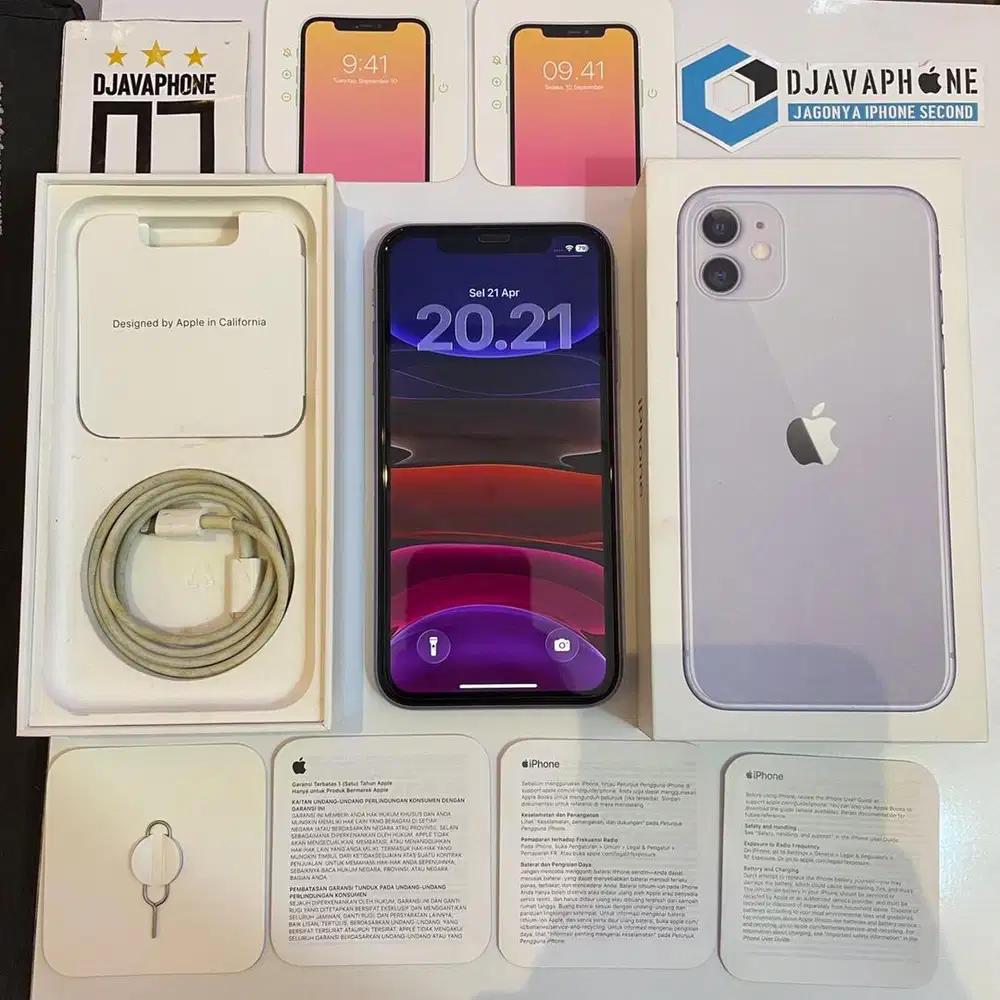 iPhone 11 Purple 128GB BH 100% Ex iBox Resmi