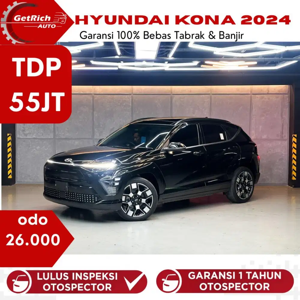 Kona EV 2024 Signature Long Range KM 26Rb Like New Hitam