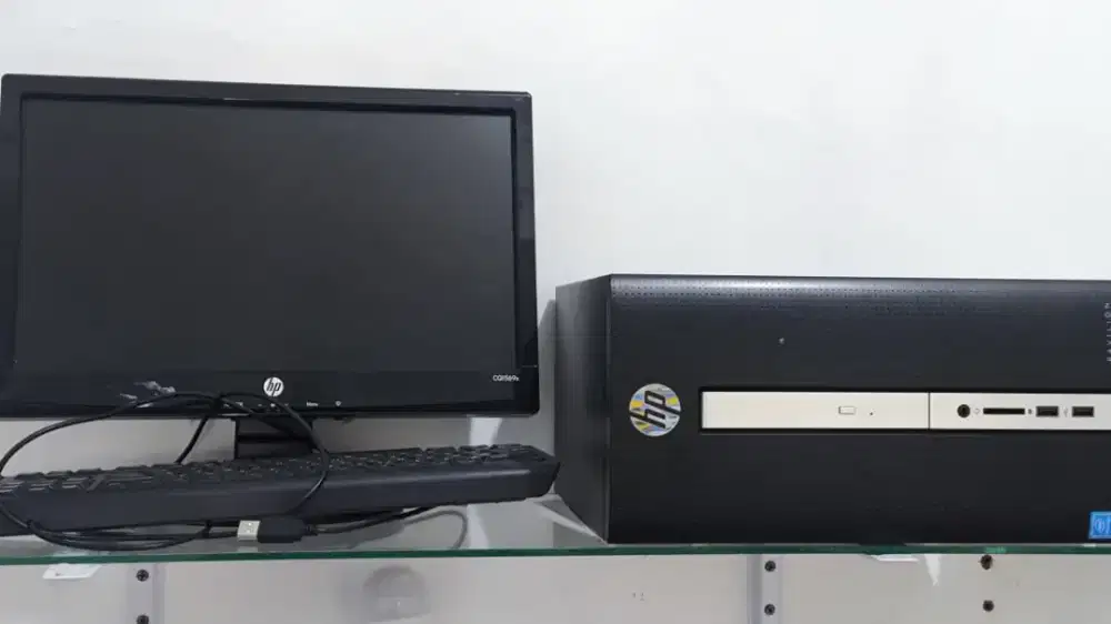 Komputer Kantor fullset sama monitor Chip Pentium G5500 4gb