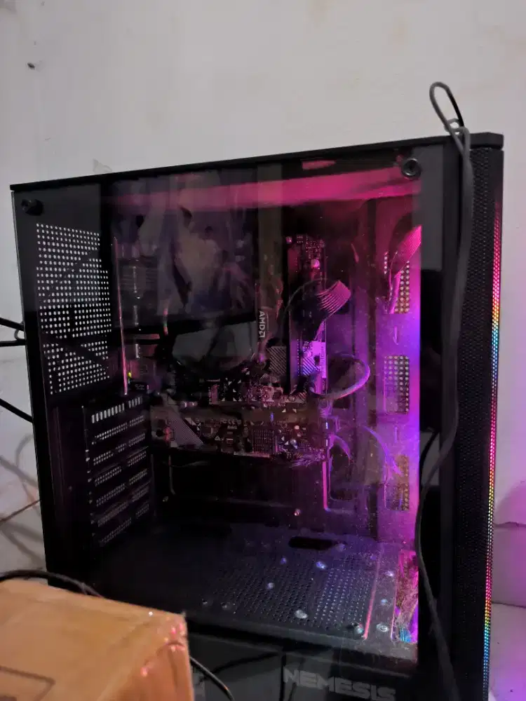 Jual pc gaming ryzen5 3400G monitor 100hz