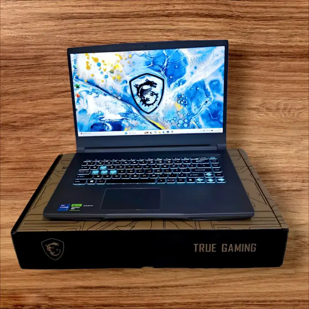 Laptop Gaming MSi NVIDIA RTX 3050 Core i7 SSD 512Gb DUAL VGA GARANSI