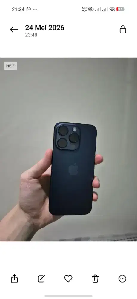 Iphone 15 pro inter all operator 128gb