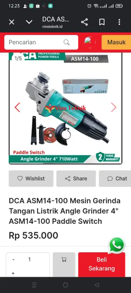 Punya mesin gerinda merek dca