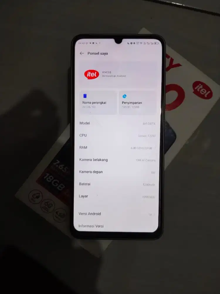 itel city 100 6/128