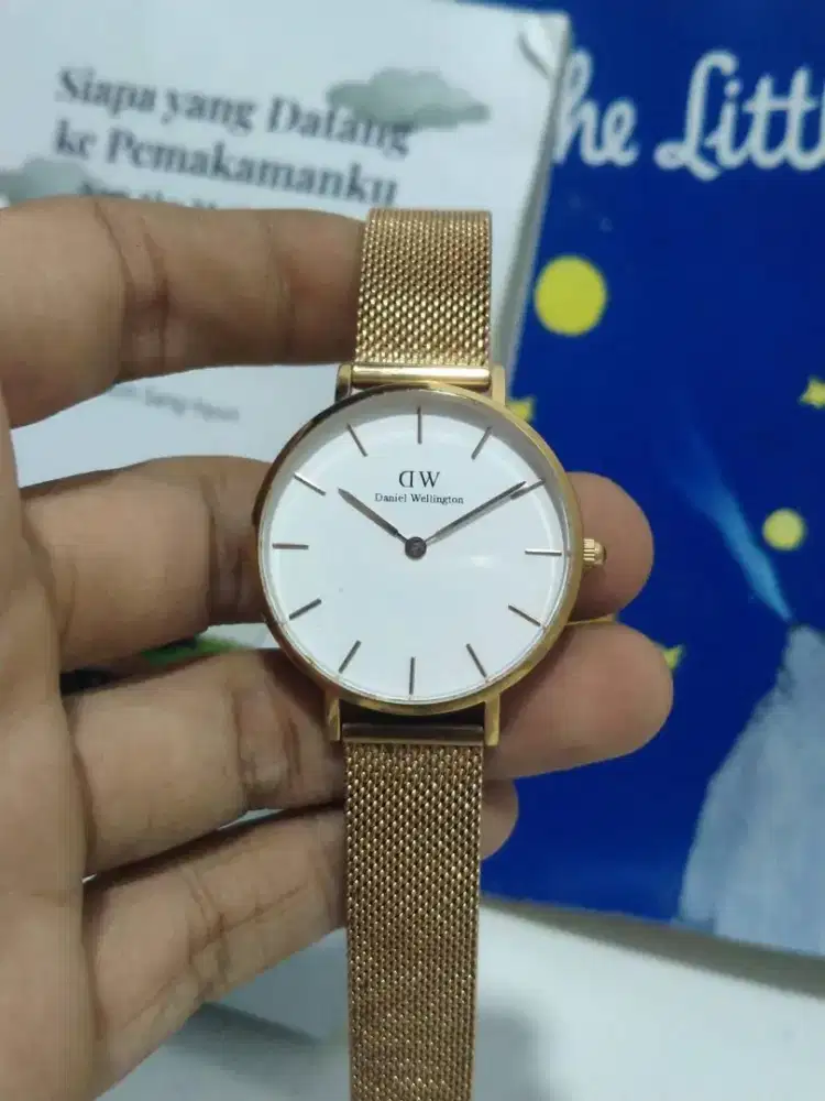 DANIEL WELLINGTON PETITE Melrose Rose Gold Mesh Strap Watch ORIGINAL