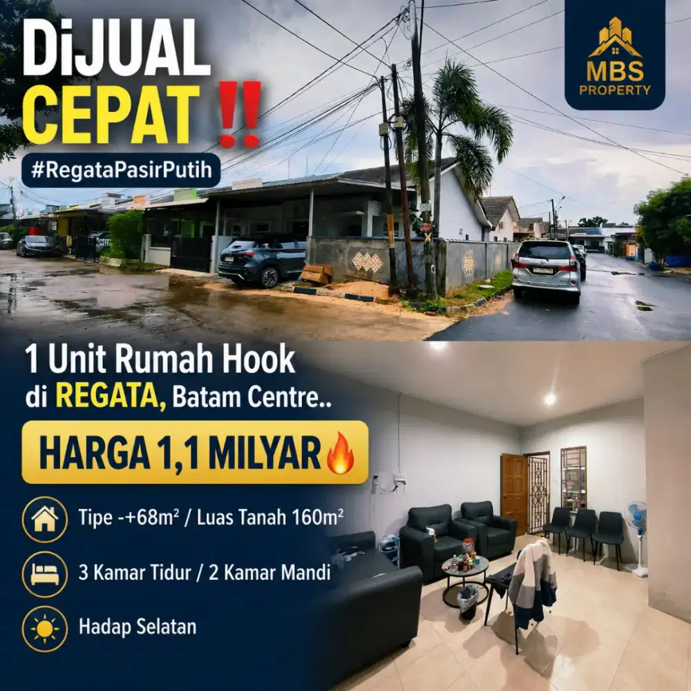 Rumah Hook di REGATA, Batam Centre.