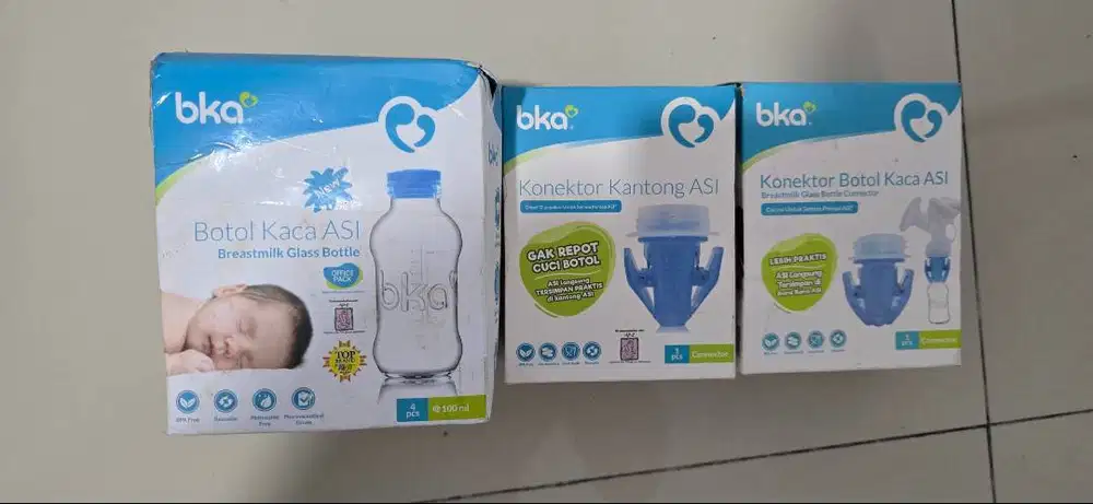 paket BKA Botol Kaca ASI + Konektor ASI