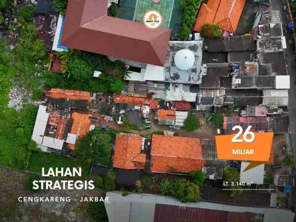 Dijual Tanah luas murah menceng raya jakarta barat