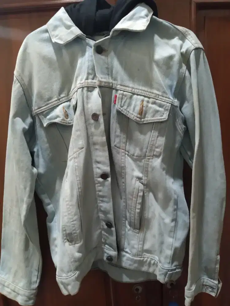 Jaket denim hoodie
